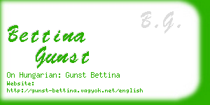 bettina gunst business card